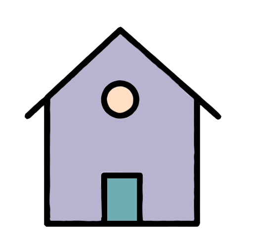 picture of a house in the color palette of the website